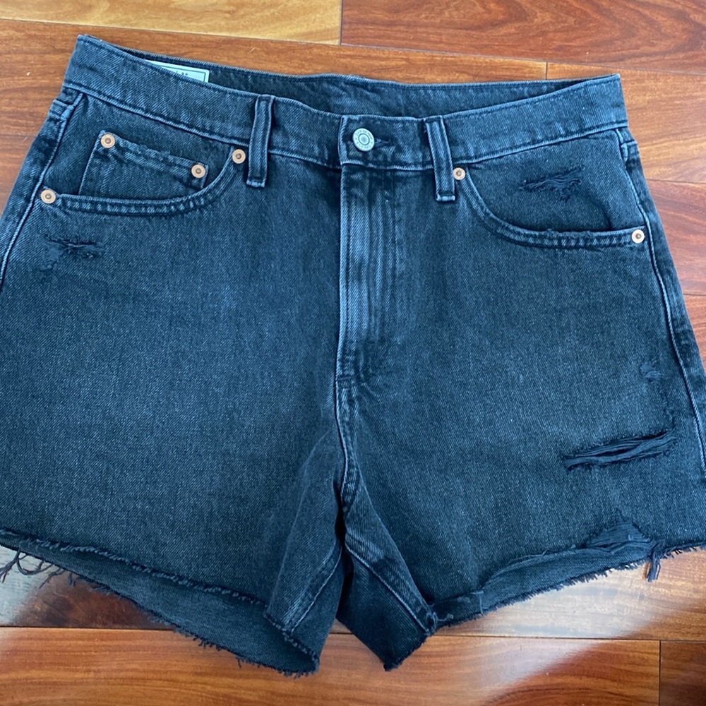 Black gap denim shorts